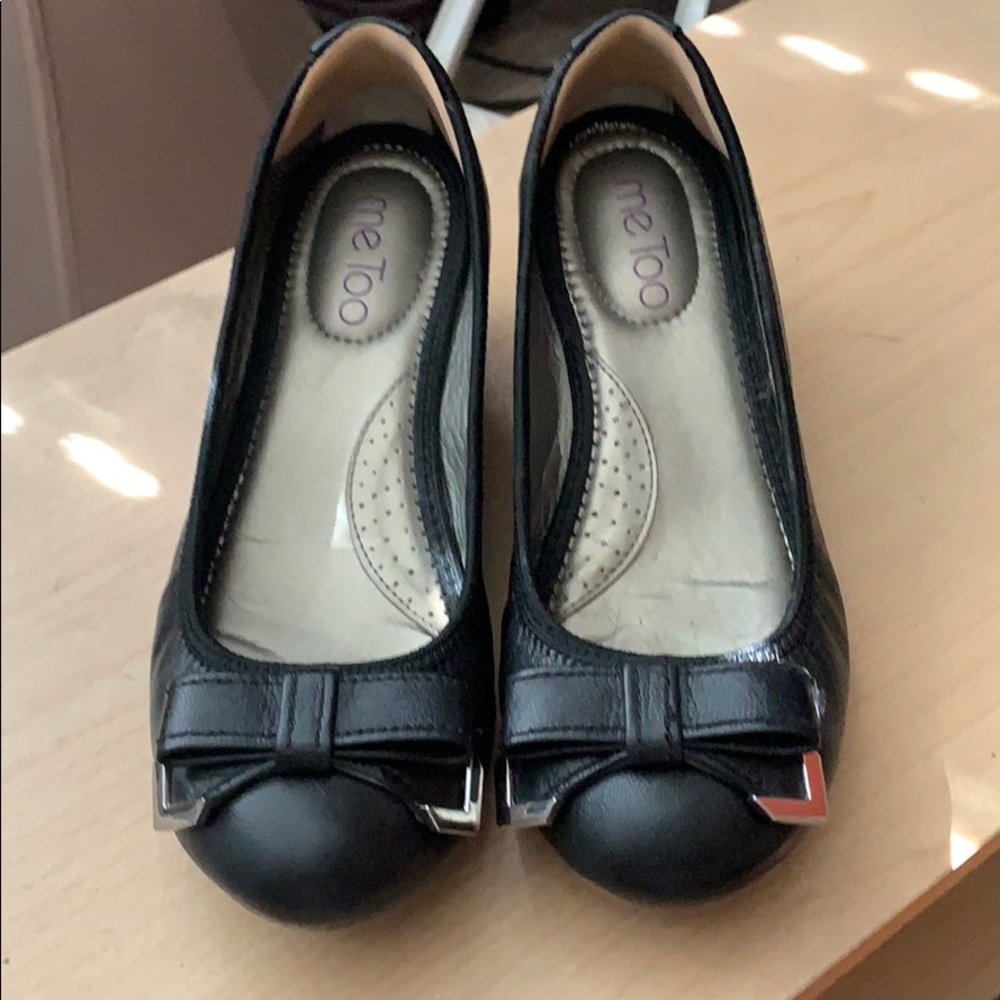 Me too leather wedges